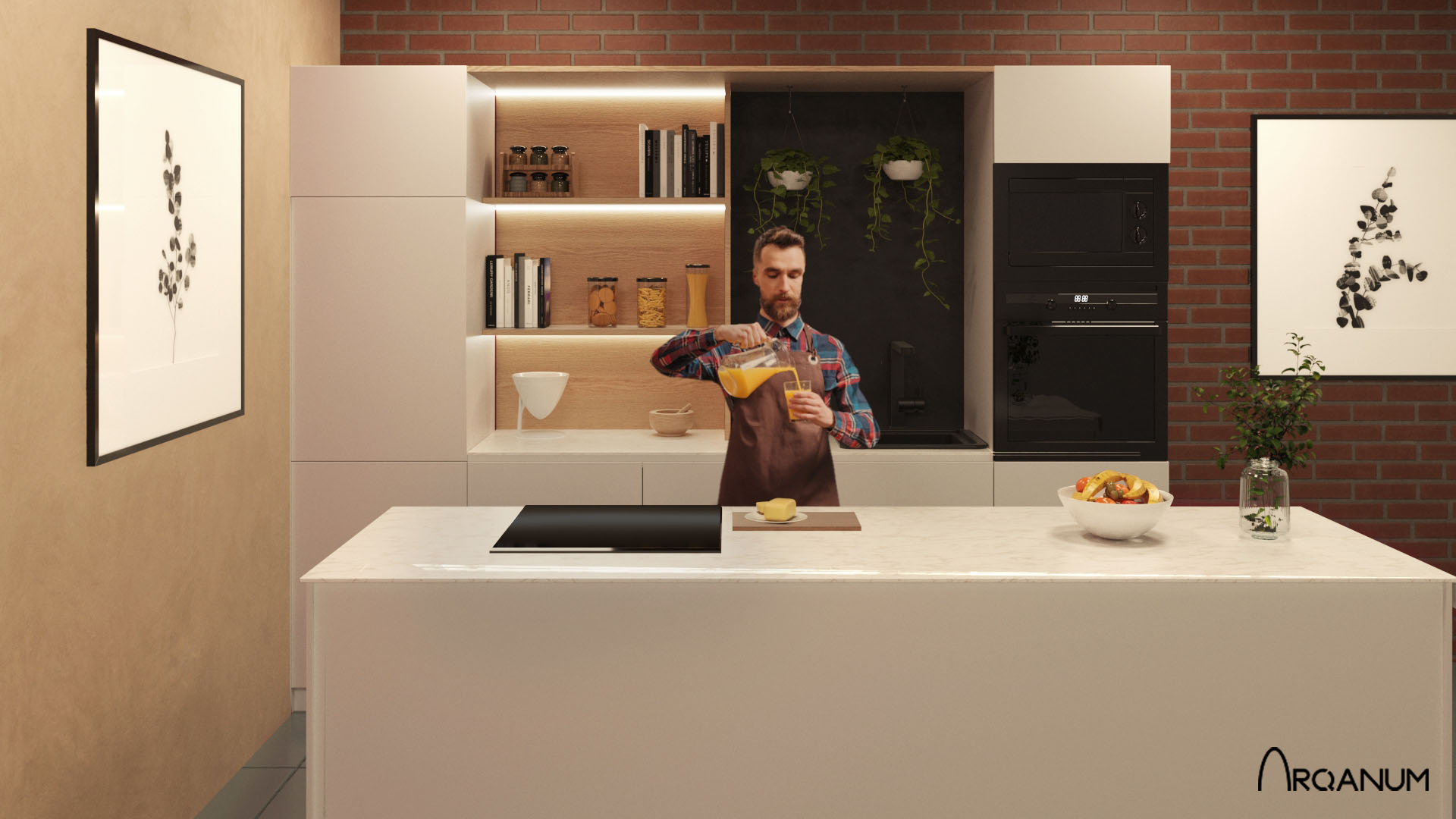 Office in Madrid, kitchen set